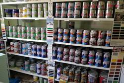 Üzletünk egyik polca.